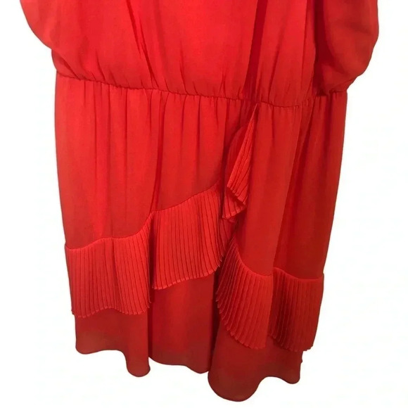BCX Ruffled Chiffon Blouson Dress Size Large - Picture 6 of 11
